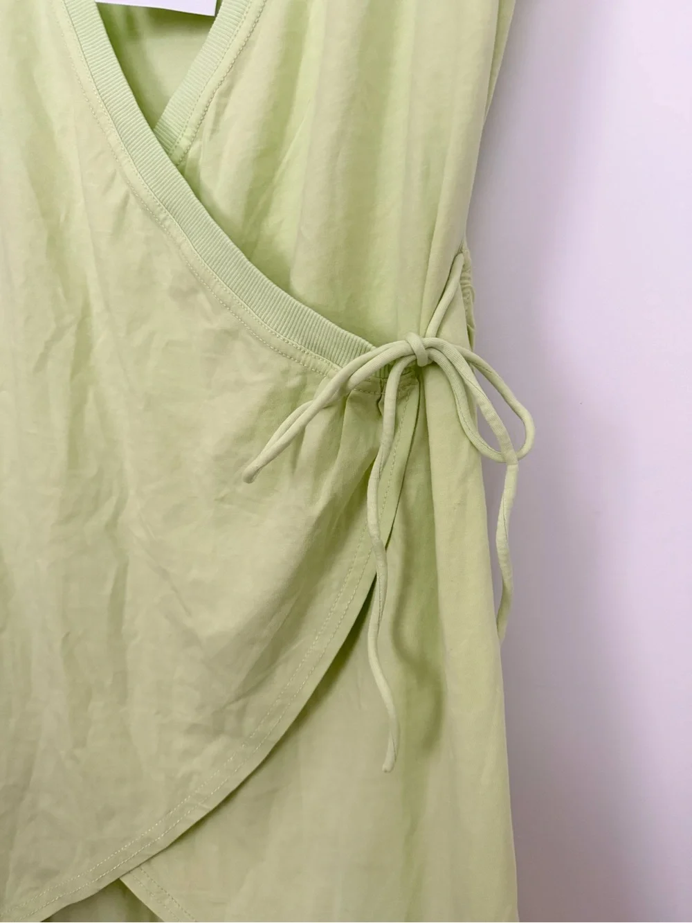 Free People Lime Green Wrap Mini Dress